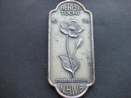 N.H.W.B.(Noord-Hollandse Wandelbond) herfsttocht 1978 Parnassia,( plant-snijbloem)